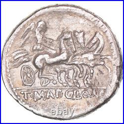 #1068629 Monnaie, Manlia, Denier, 111-110 BC, Rome, TTB, Argent, Crawford299/