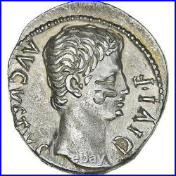 #154 Monnaie, Auguste, Denier, 15-13 BC, Lyon Lugdunum, TTB+, Argent, RIC16