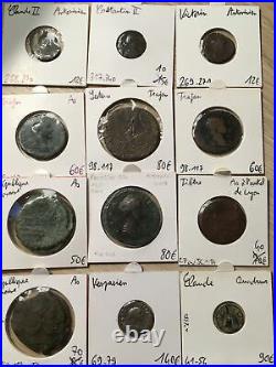 16 Monnaies Romaines Sesterces Deniers Antoniniens