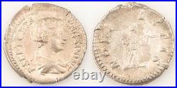 199 Ad Romain Impérial Ar Denier Pièce Argent XF+ Geta Nobilitas Rome Mint S7184