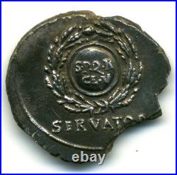 (3177) Rare (r2) Denier D'auguste Ob Civis/ Servatos