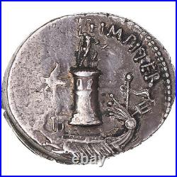 #341137 Monnaie, Sextus Pompeius Magnus, Denier, 42-40 BC, Sicily, TTB+, Argen
