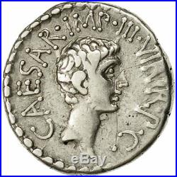 #492968 Monnaie, Marc Antoine et Octave, Denier, 39 BC, TTB+, Crawford 528/2b