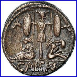 #970970 Monnaie, Jules César, Denier, 46-45 BC, Atelier itinérant, TTB+, Argen