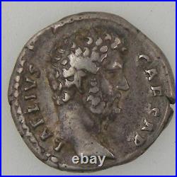 AELIUS, Denier, R/ CONCORD // TR POT COS III, TB+ Empire Romain AELIUS 136-138