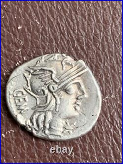 Aburia, Aburius GEMINUS Denier Argent. Rome, TTB+ Argent