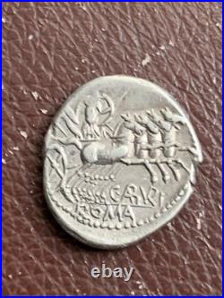 Aburia, Aburius GEMINUS Denier Argent. Rome, TTB+ Argent