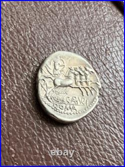 Aburia, Aburius GEMINUS Denier Argent. Rome, TTB+ Argent