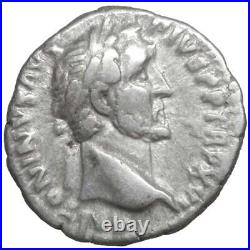 Antonin Pieux Denier Vesta En Argent Monnaie Empire Romain Ancienne Rome