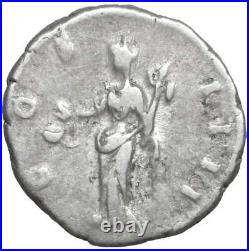 Antonin Pieux Denier Vesta En Argent Monnaie Empire Romain Ancienne Rome