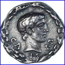 Auguste, Denier, Vers 17 av. J. C, Atelier incertain, Argent, NGC, Ch VF 5/5-4/5