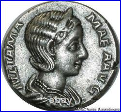 B823 Denarius Denier Julia Augusta Ivlia Mamaea Avg Vesta Rome 221-235 AD