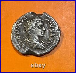 CARACALLA Denier VICT PART MAX. En argent Rome 204 TTB+