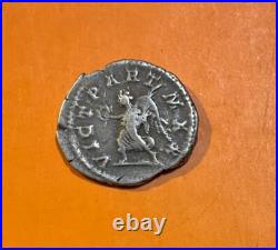 CARACALLA Denier VICT PART MAX. En argent Rome 204 TTB+