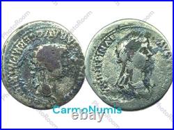 Claude et Agrippine, denier doublé, Lyon, RRR! ROM 2052