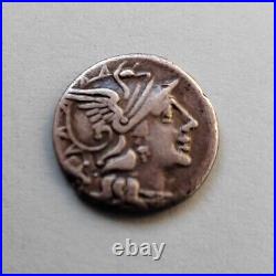 Decimius Flavus, Argent denier, 150 av. J. C, Rome