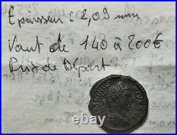 Denier Caracalla / Antoninus Puis Avg / Pontif Trp VIII Cos II / 225 Ad