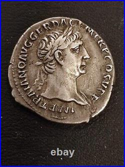 Denier De L'empire Romain Trajan Revers Rare Trajan Couronne R2 103-111 Av. J. C