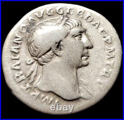 Denier De Trajan En Argent