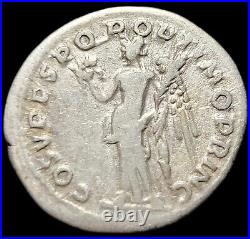 Denier De Trajan En Argent