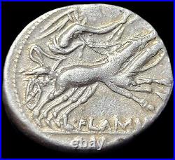 Denier En Argent De Flaminius 3.99 Gr