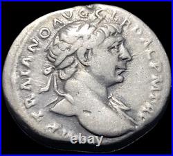 Denier En Argent De Trajan
