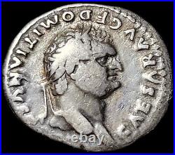 Denier En Argent Domitien