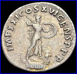 Denier En Argent Domitien