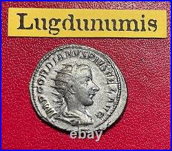 Denier GORDIEN III Antoninien fin 239 Rome TTB+ en billon P M TR P II COS P Denier GORDIEN III Antoninien fin 239 Rome TTB+ en billon P M TR P II COS P