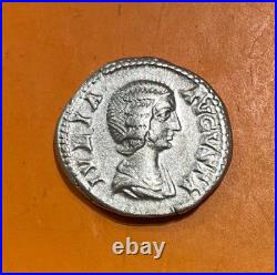 Denier JULIA DOMNA 203 Rome argent TTB