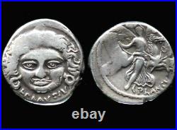 Denier PLAUTIA / PLAUTII (-47) ROME (argent / silver) romaine Medusa