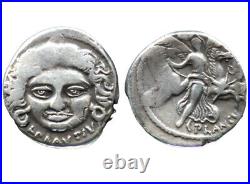 Denier PLAUTIA / PLAUTII (-47) ROME (argent / silver) romaine Medusa