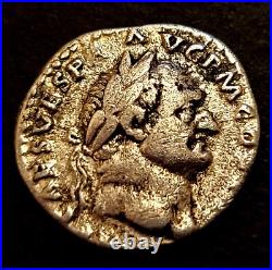 Denier Vespasien En Argent