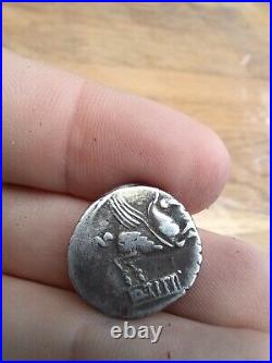 Denier de Titia de la république romaine avec facture d'achat 3,76g