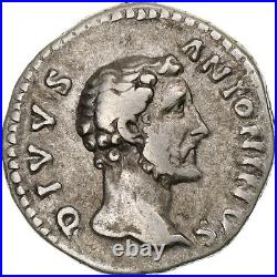 Divus Antoninus Pius, Denier, 161, Rome, Argent, TTB+, RIC431