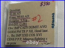 Domitien 81-96 Ad Rome 92-93 Denier D'Argent 3.51g C-281 Minerva Fighting R. #2