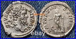 EMPIRE ROMAIN an 205. Septième Severus MAGNIFIQUE denier d'argent. 3,30 gr