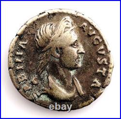 Empire Romain Sabina, Augusta. Denier 133-335 D, C. Roma. Argent 3,2 G. Rare