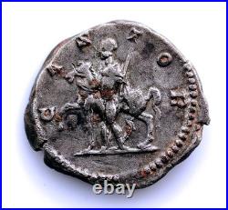 Empire romain-Geta. Denier. Castor Rome 200-202 après JC. Argent 2,3 G