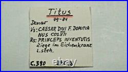 Empire romain TITUS Denier +73 ap J. C