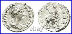 FAUSTINA II, denarius FAUSTINE JEUNE (+175), denier Rome 154-156