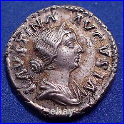 FAUSTINA Minor, FAUSTINE II, femme de Marc Aur? Le, denier Rome en 161-175, Pulvi