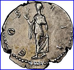 Hadrien NGCCh TTB MONNAIES ROMAINES AD 117-138. Denier de Rome AR. A1283