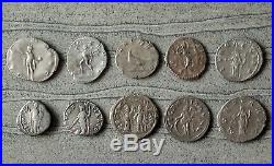 Important Lot De 10 Monnaies Romaines En Argent (deniers Et Antoniniens) Tb/ttb