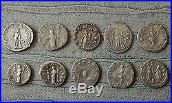 Important Lot De 10 Monnaies Romaines En Argent (deniers Et Antoniniens) Tb/ttb