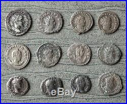 Lot 1 De 12 Monnaies Romaines En Argent Antoniniens Et Deniers État Tb/ttb