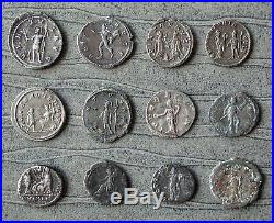 Lot 1 De 12 Monnaies Romaines En Argent Antoniniens Et Deniers État Tb/ttb