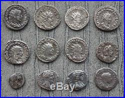 Lot 2 De 12 Monnaies Romaines En Argent Antoniniens Et Deniers État B+/ttb