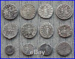 Lot 2 De 12 Monnaies Romaines En Argent Antoniniens Et Deniers État B+/ttb