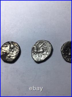 Lot De 3 Deniers Gaulois En Argent